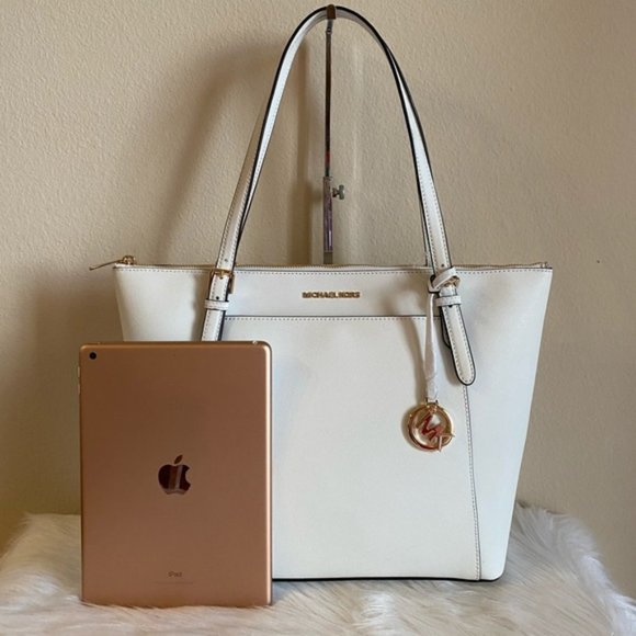 NWT Michael Kors Ciara LG EW TZ Tote Optic White - Picture 10 of 13